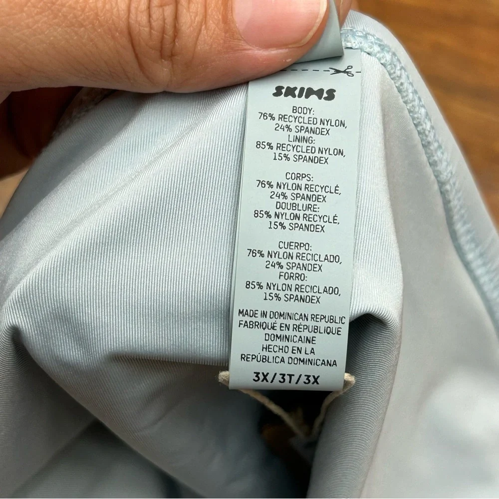 SKIMS denim swim dippy‎ tie Bottoms NWT